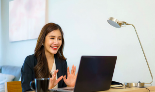 woman having a virtual interview