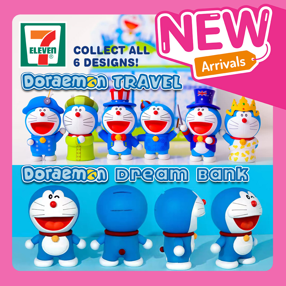 Lobang: 7-Eleven Has Doraemon Travel Figurines And Doraemon Piggy Bank - 3