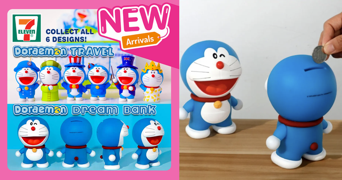 Lobang: 7-Eleven Has Doraemon Travel Figurines And Doraemon Piggy Bank - 1