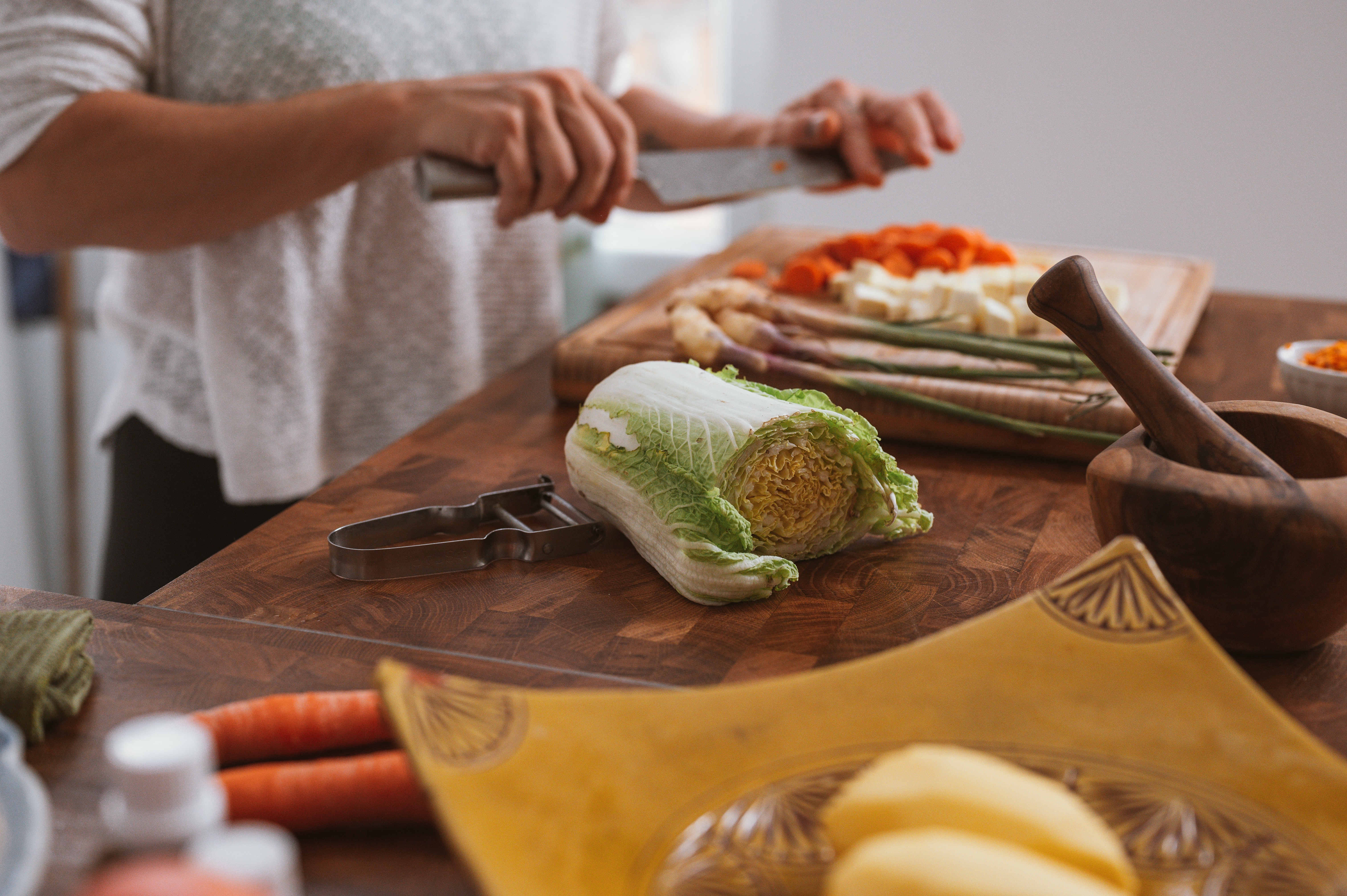 a woman cooking