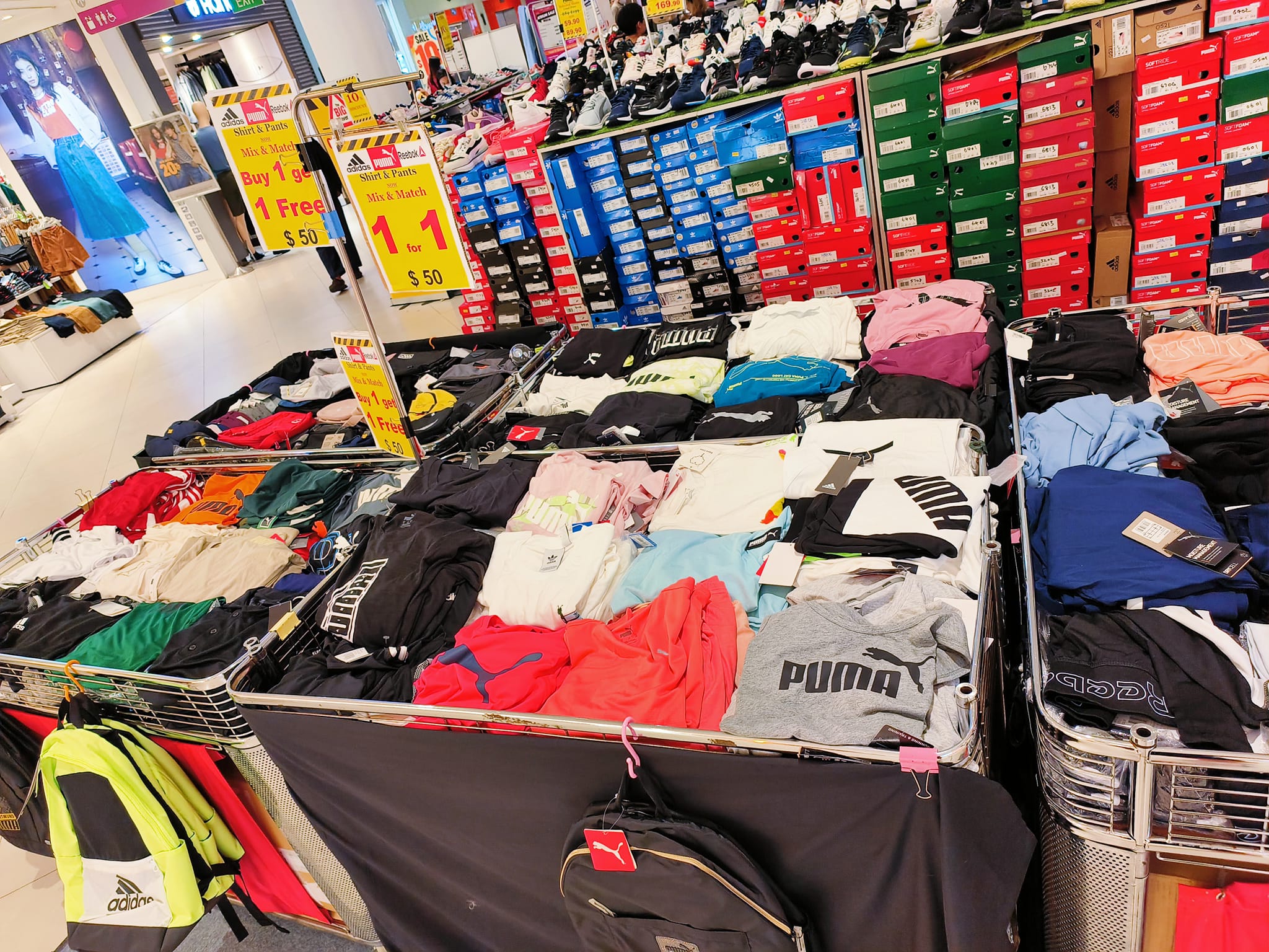 Lobang: Lot One's Atrium Sale Has Buy 1 Get 1 Free Sports Apparels From Adidas, Puma, Reebok & More Till 26 Mar 23 - 21