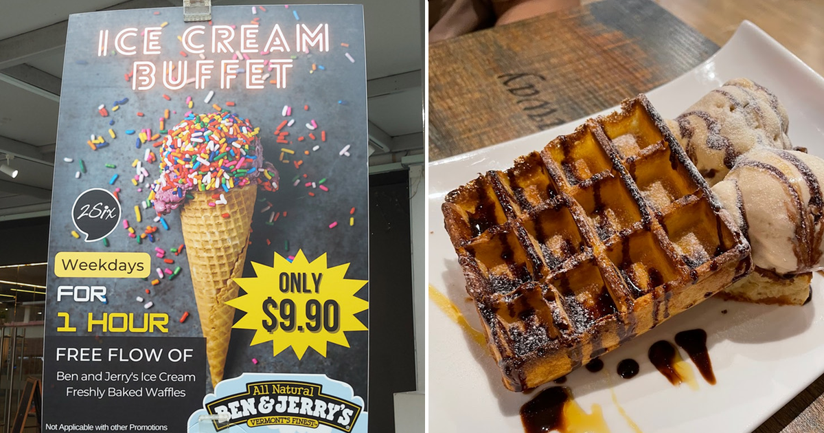 $9.90++ Eat-All-You-Can Ben & Jerry's Ice Cream & Waffles Buffet At ...