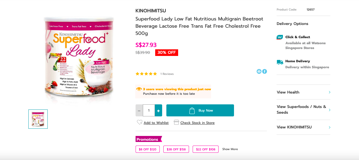 Superfood Lady Low Fat Nutritious Multigrain Beetroot Beverage