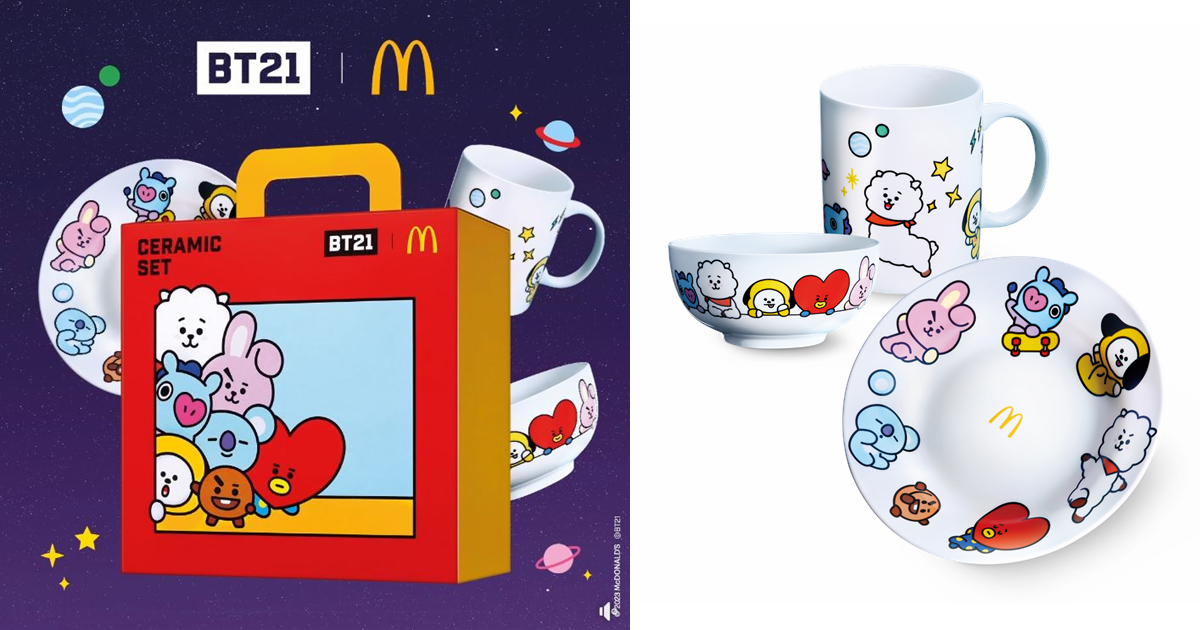 BT21 Ceramic Set available at McDonald's from 4 May 2023 | MoneyDigest.sg