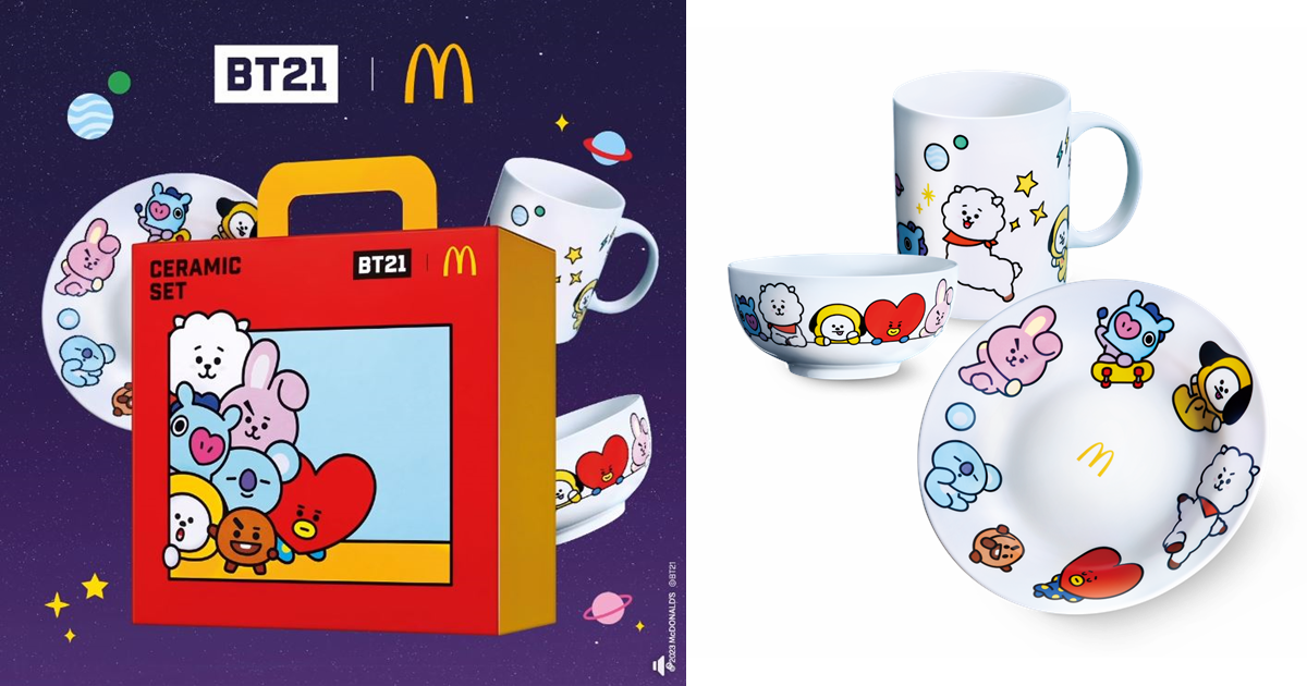 BT21 Ceramic Set available at McDonald's from 4 May 2023 MoneyDigest.sg