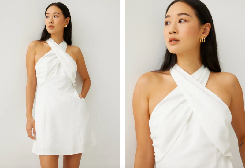 Analisse Linen Halter Neck Dress