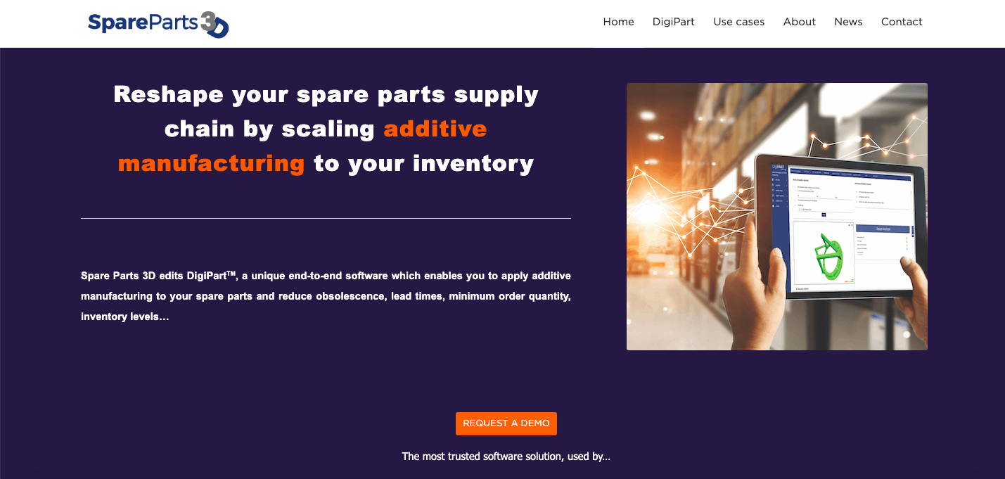 Spare Parts 3D homepage