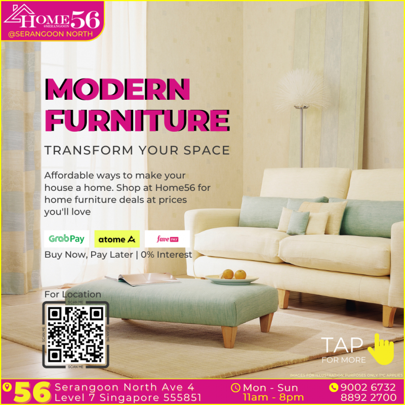 Hidden Furniture Spot in Singapore Home56 Serangoon Singapore’s