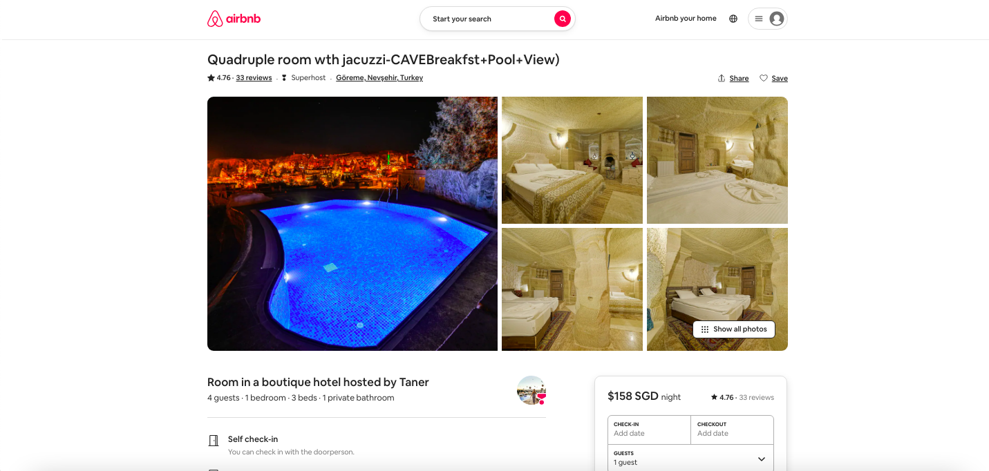 Quadruple room with jacuzzi