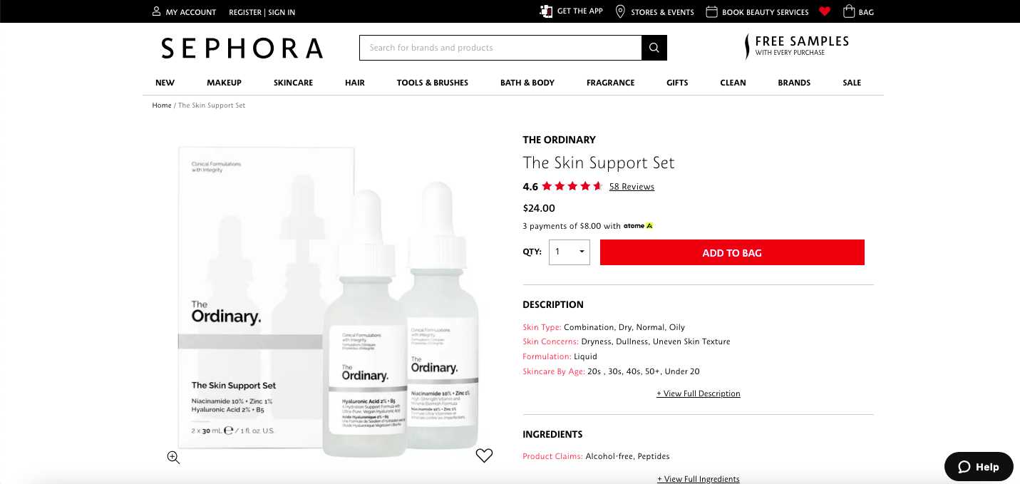 THE ORDINARY The Skin Support Set