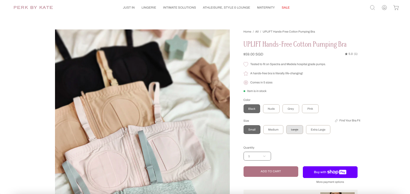 UPLIFT Hands-Free Cotton Pumping Bra