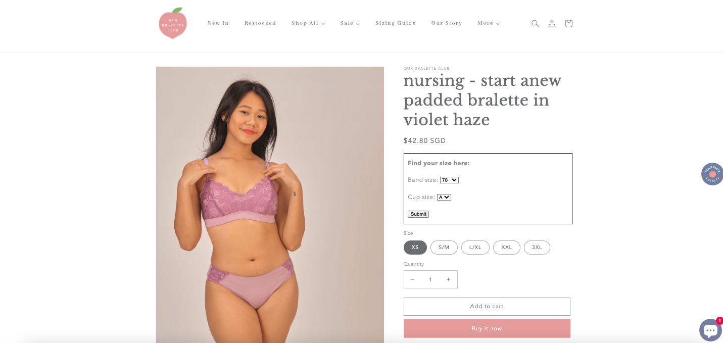 start anew padded bralette in violet haze