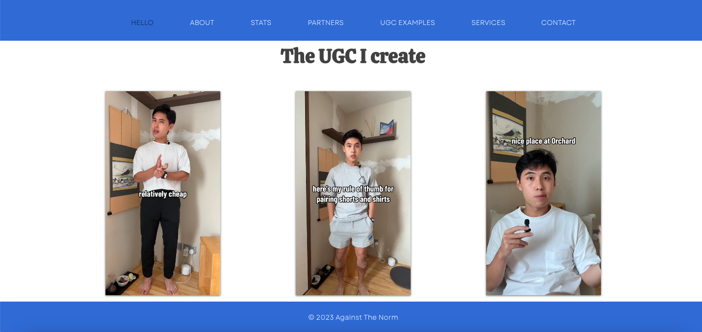 Chris' UGC samples