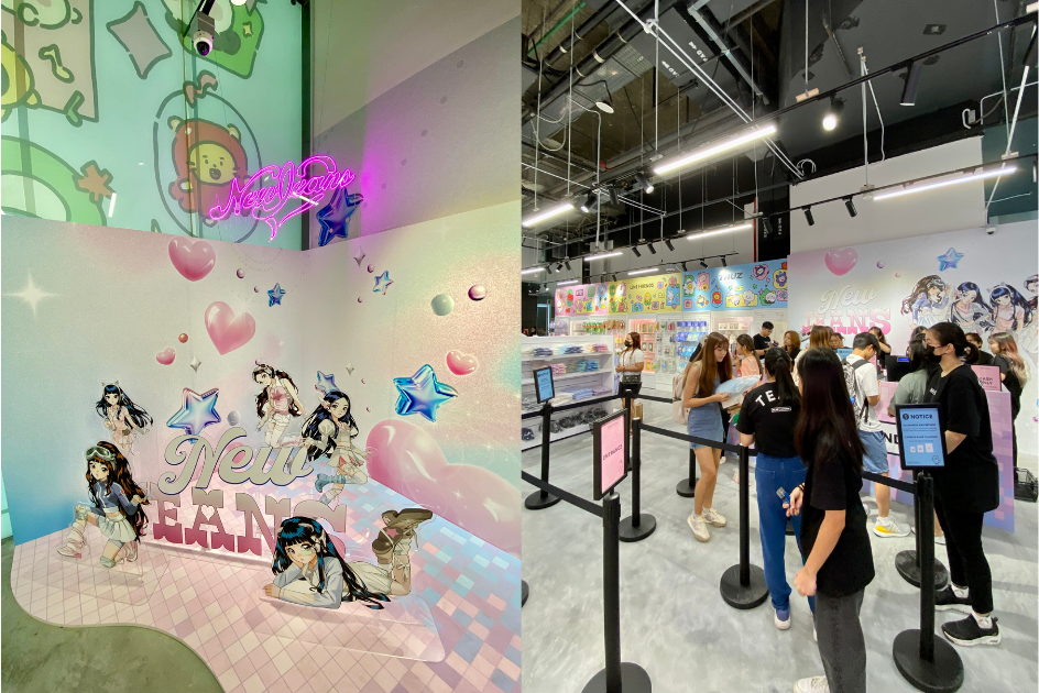 NewJeans x LINE FRIENDS pop-up store photo zone & cashier