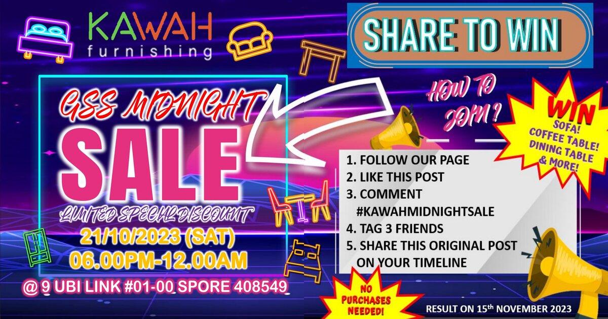 Unlock Affordable Luxury at KAWAH FURNISHING's Midnight Bargain Bonanza