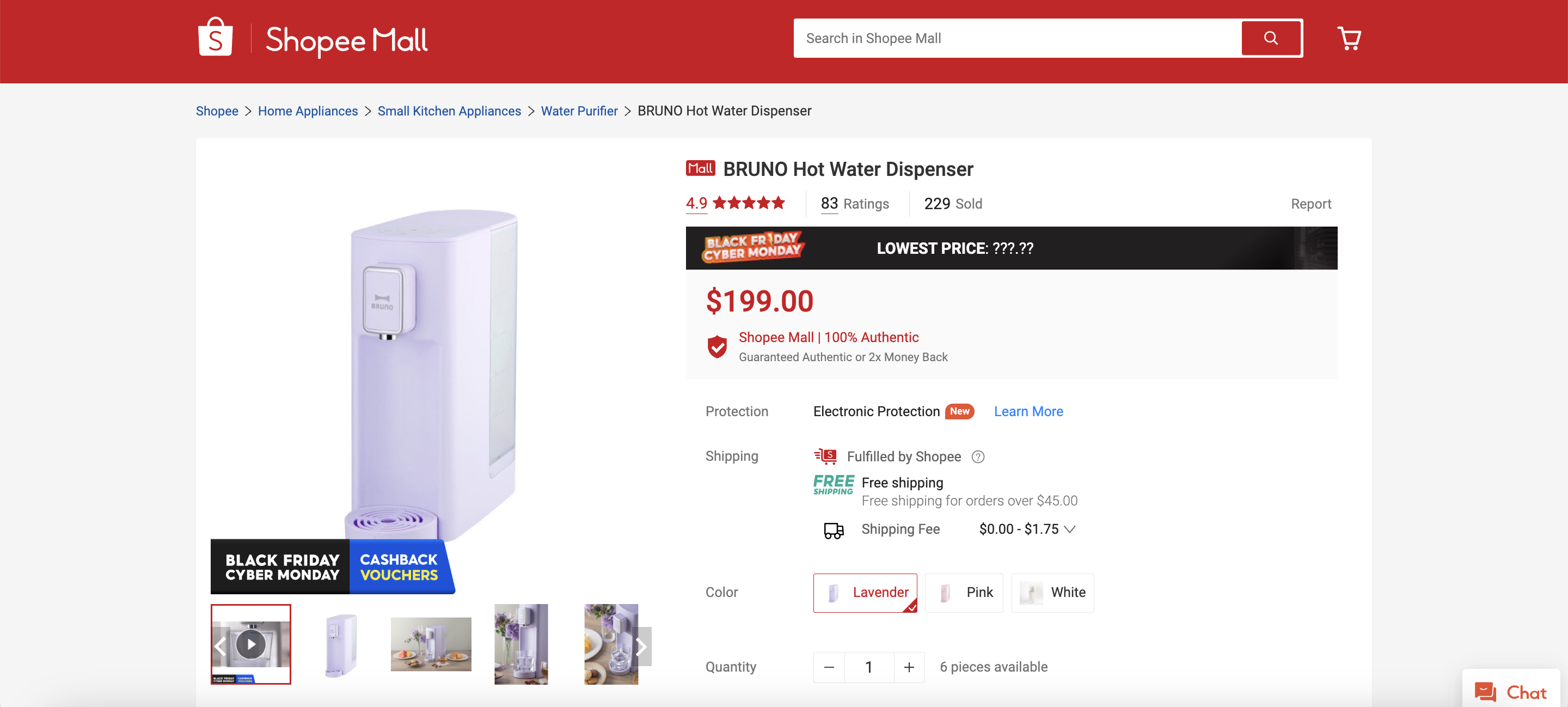 BRUNO Hot Water Dispenser