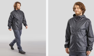 Decathlon black raincoat