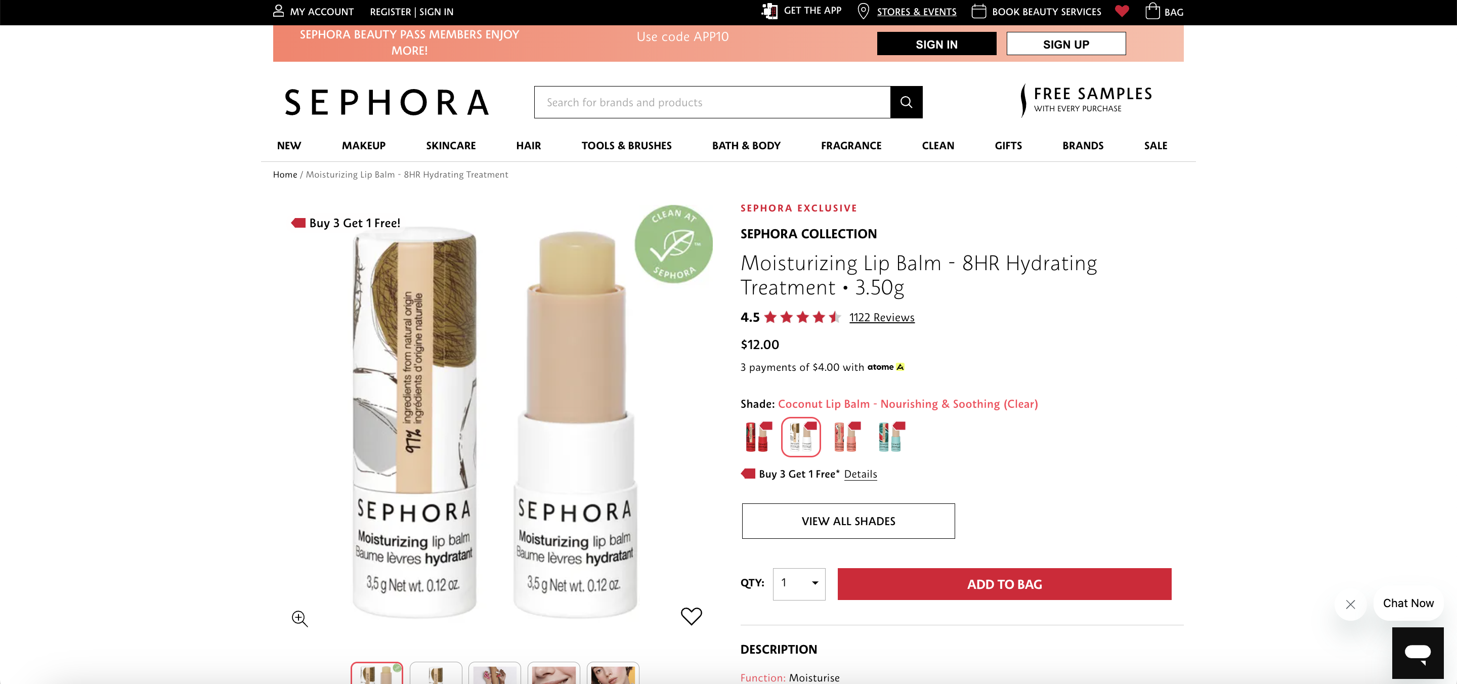 SEPHORA COLLECTION Moisturizing Lip Balm