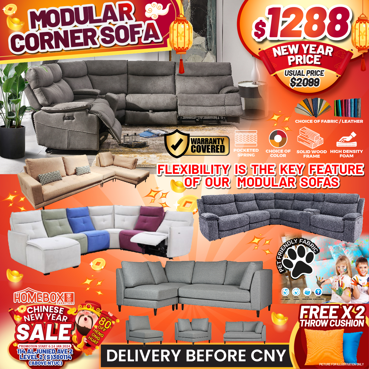 Lobang: Over 7,000 furniture to clear at this festive CNY Sale at Homebox Furniture @ Aljunied from now till 14 Jan 24; up to 80% off and guaranteed delivery before CNY - 27