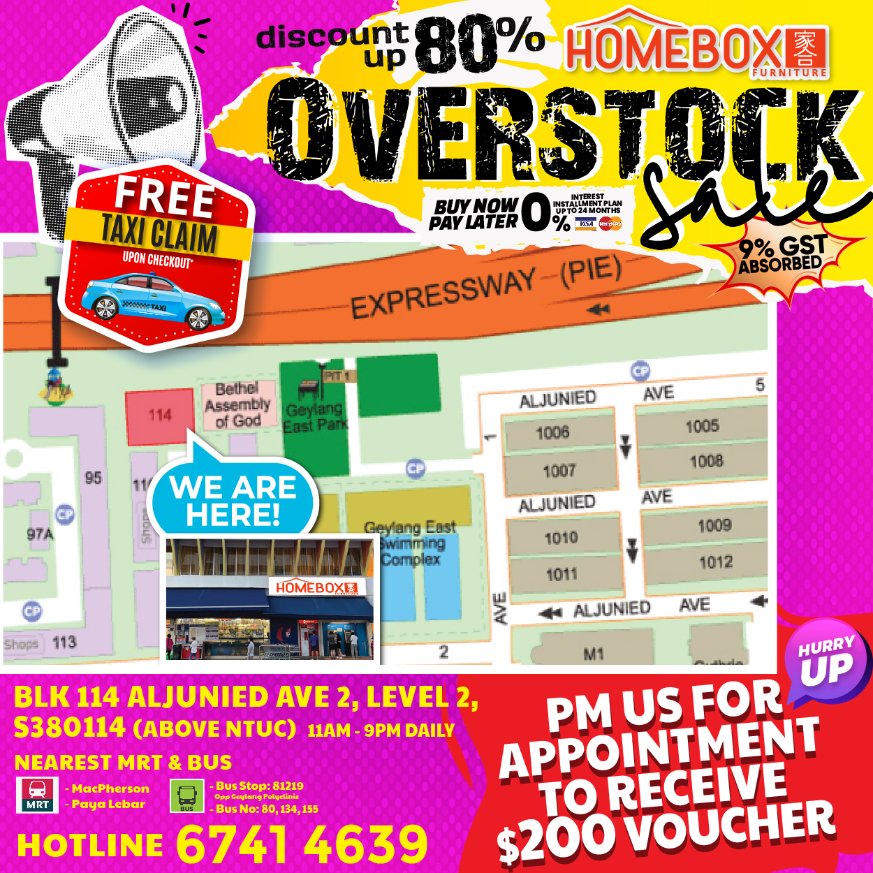 Lobang: Overstock sale at HOMEBOX Furniture @ Aljunied has furniture at up to 80% off from 17 Feb - 3 Mar 24 - 12