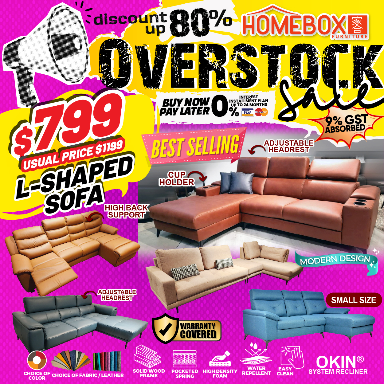 Lobang: Overstock sale at HOMEBOX Furniture @ Aljunied has furniture at up to 80% off from 17 Feb - 3 Mar 24 - 5