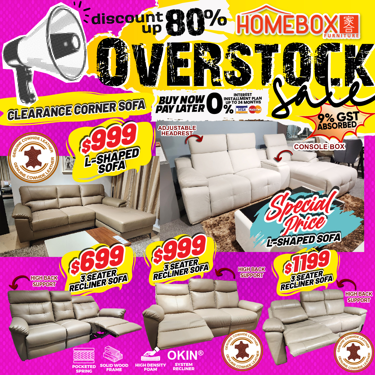 Lobang: Overstock sale at HOMEBOX Furniture @ Aljunied has furniture at up to 80% off from 17 Feb - 3 Mar 24 - 24