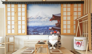 Japanese-themed living space