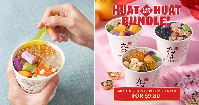 Nine Fresh is offering any 3 desserts for just $9.80 from 1 - 18 Feb 24 ...