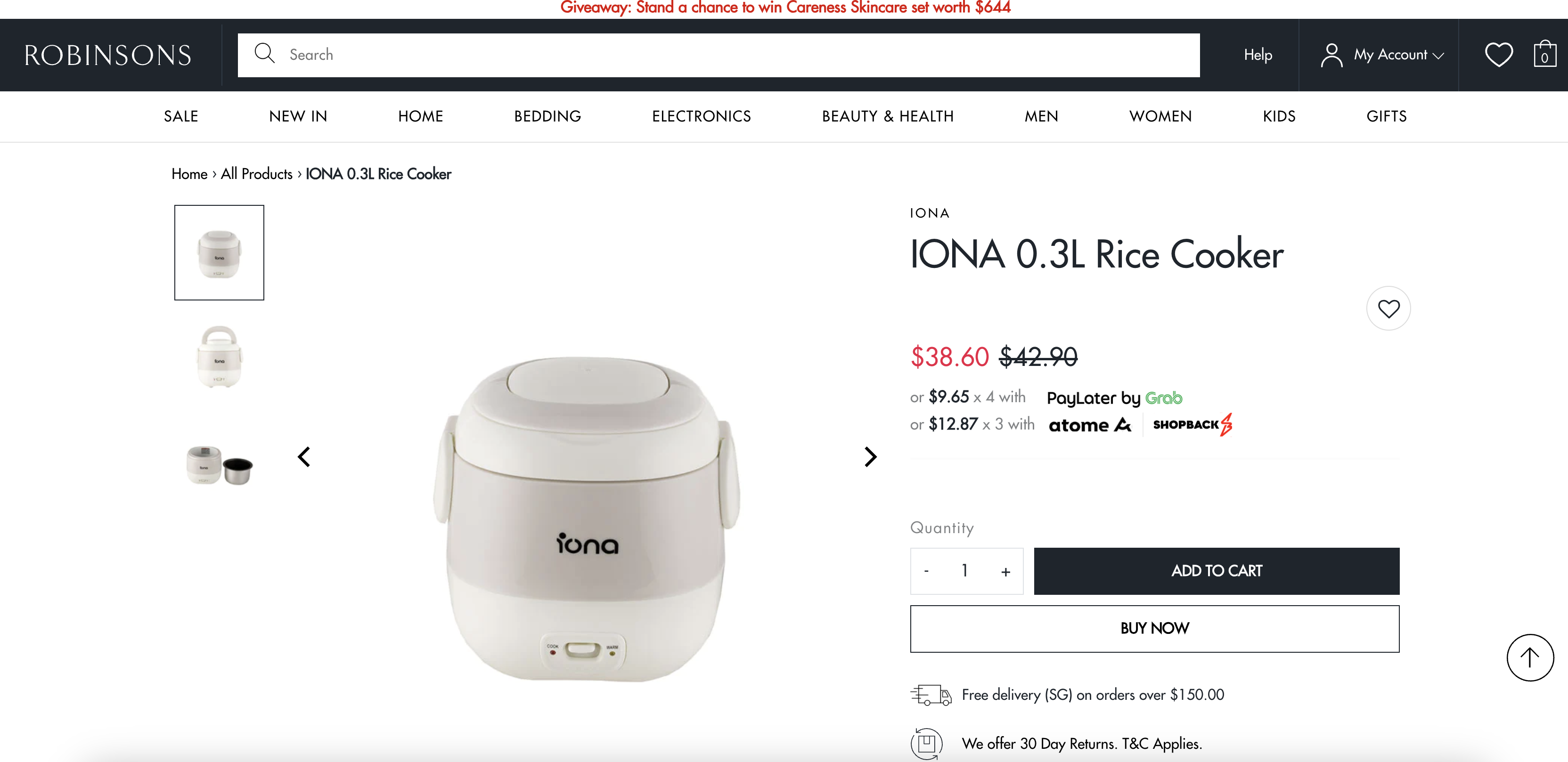 IONA 0.3L Rice Cooker