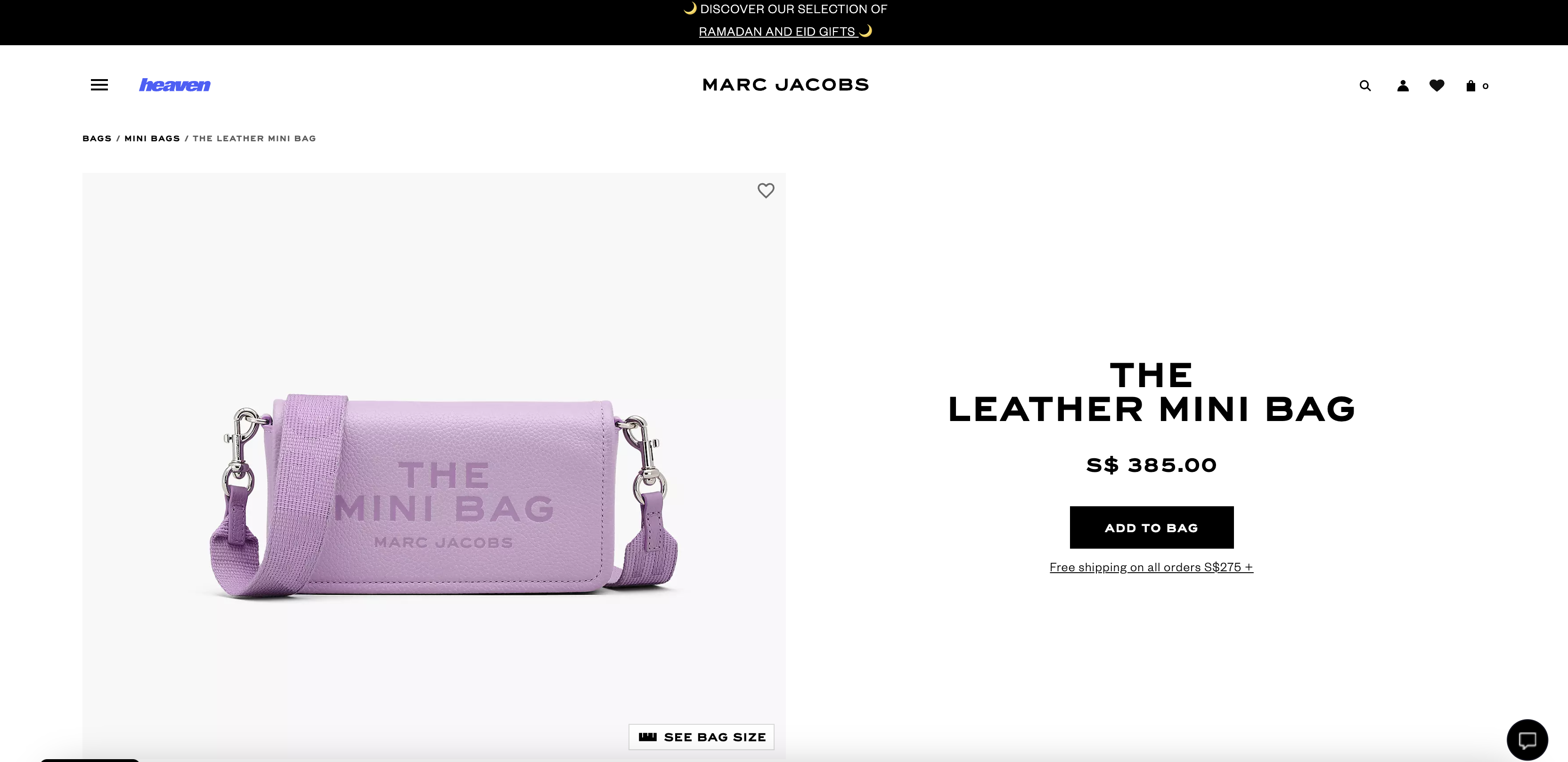MARC JACOBS THE LEATHER MINI BAG