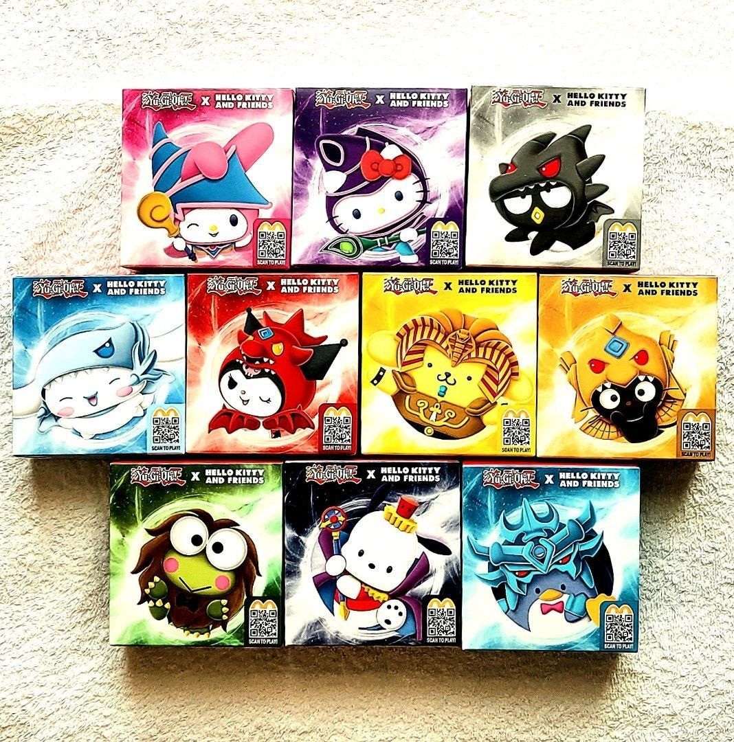 YuGiOh! x Hello Kitty and Friends Happy Meal Toys available at