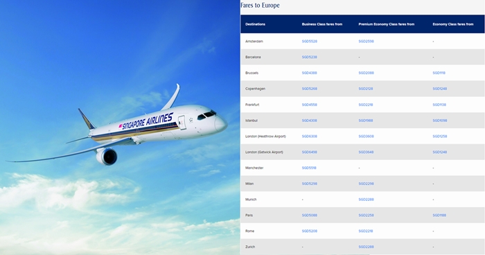 Lobang: Singapore Airlines has promotional fares to over 60 destinations from S$158 all-in when you book from 27 Mar - 22 Apr 24 - 1