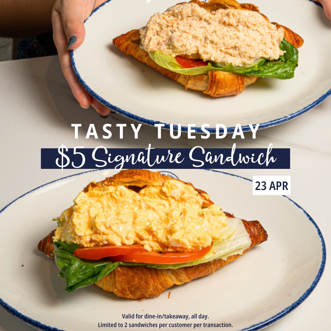 Lobang: Delifrance offering $5 Signature Sandwich on 23 Apr 24 - 5