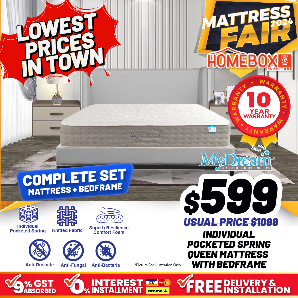 Lobang: Homebox's Biggest Mattress Fair in Aljunied Has Everything At Up To 80% Off From Now Till 5 May 24. Get A Free Mattres Upgrade During The Sale! - 9