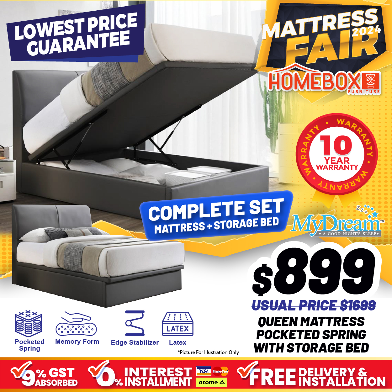 Lobang: Homebox's Biggest Mattress Fair in Aljunied Has Everything At Up To 80% Off From Now Till 5 May 24. Get A Free Mattres Upgrade During The Sale! - 13