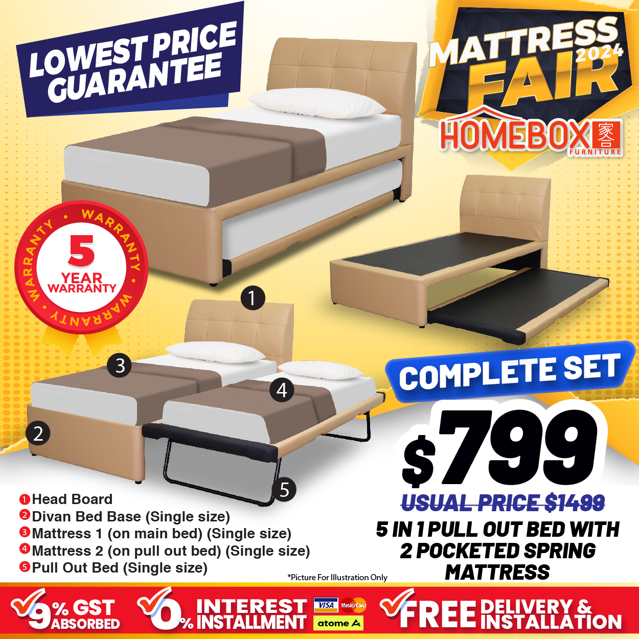 Lobang: Homebox's Biggest Mattress Fair in Aljunied Has Everything At Up To 80% Off From Now Till 5 May 24. Get A Free Mattres Upgrade During The Sale! - 15
