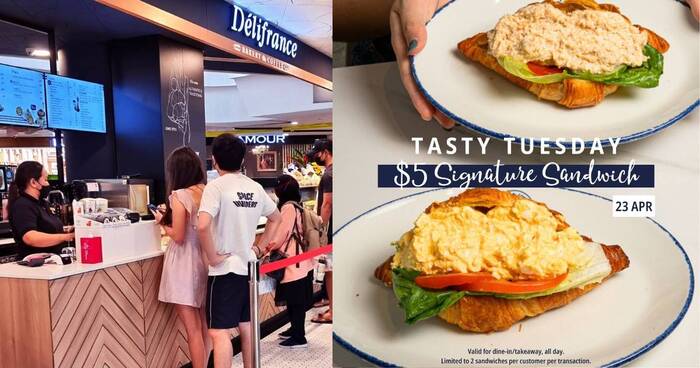 Lobang: Delifrance offering $5 Signature Sandwich on 23 Apr 24 - 1