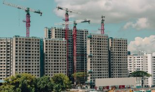 HDB flat construction in progress