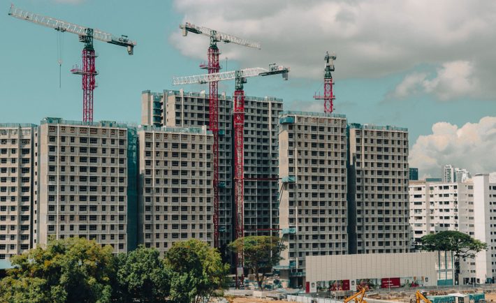 HDB flat construction in progress