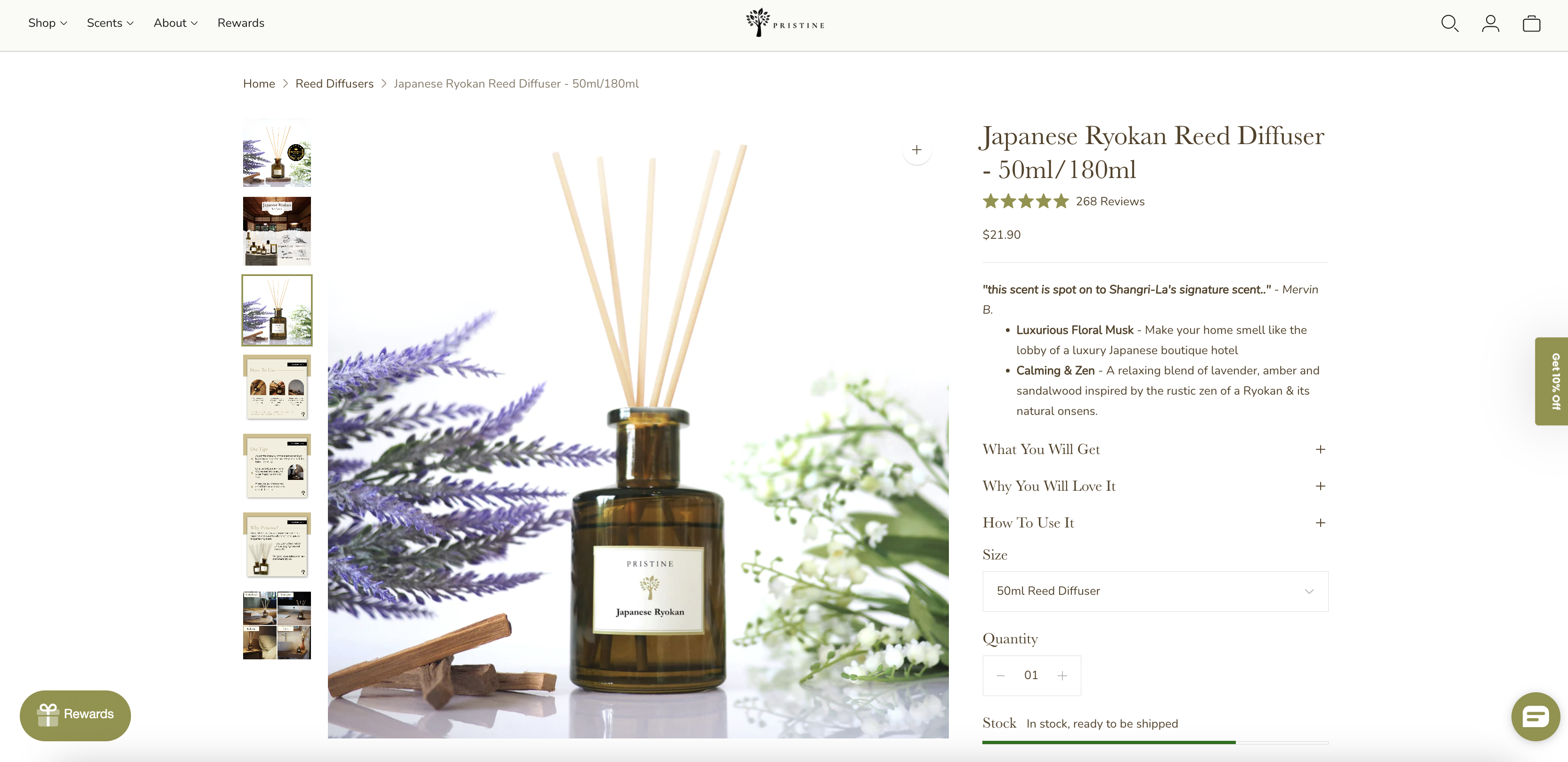 Japanese Ryokan Reed Diffuser