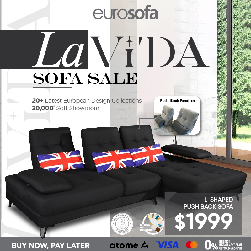 Lobang: La Vi'DA, the LARGEST Sofa Sale, is happening at Eurosofa at 5 Little Road from 16 to 21 Apr 24 - 3