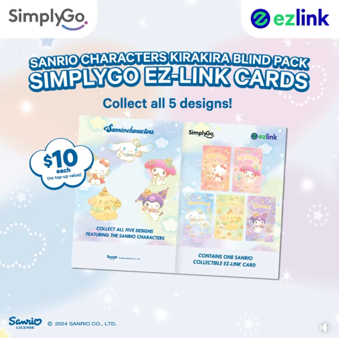 Lobang: EZ-Link released new Sanrio SimplyGo EZ-Link cards featuring Hello Kitty, My Melody, Cinnamoroll, Pompompurin and Kuromi - 7