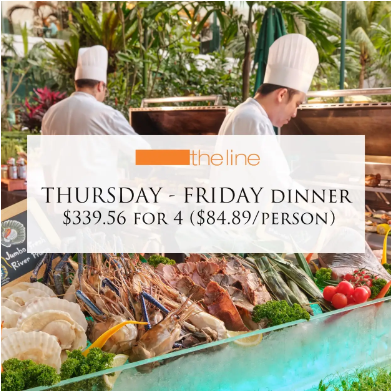 Lobang: The Line, Shangri-La offering 40% off buffet when you dine in a group of 4 from now till 30 Apr 24 - 11