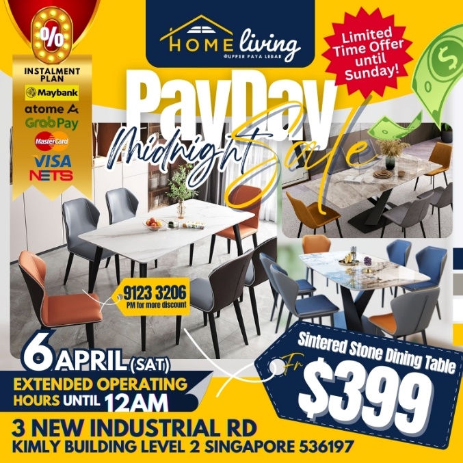 Lobang: Home Living Payday Midnight Sale at Upper Paya Lebar on 6 Apr 24 - 7