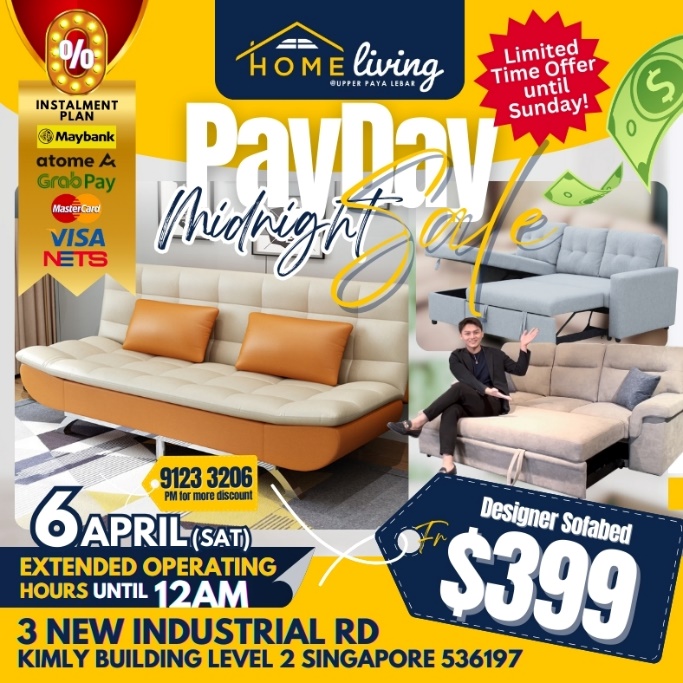 Lobang: Home Living Payday Midnight Sale at Upper Paya Lebar on 6 Apr 24 - 9