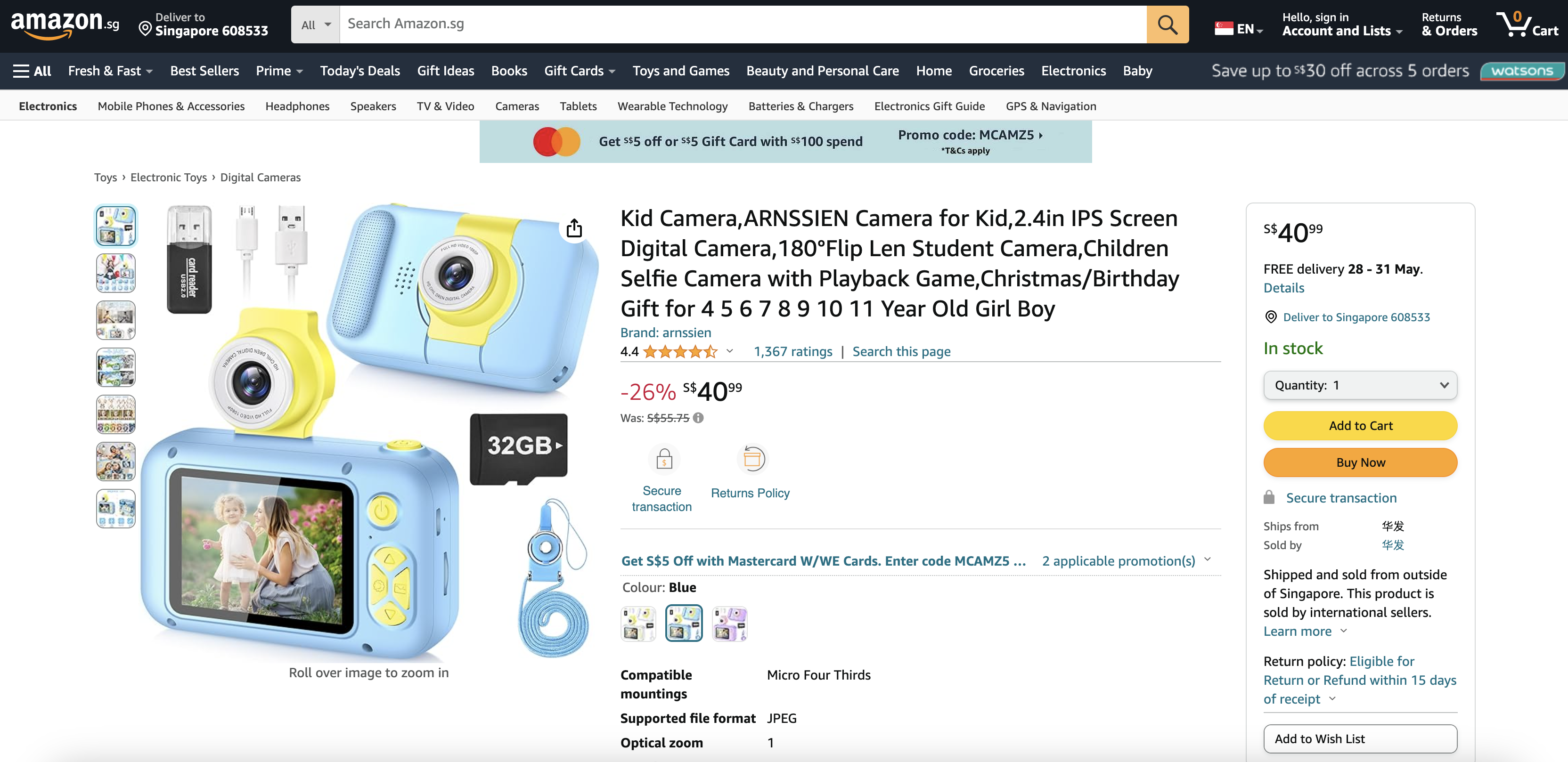 ARNSSIEN Camera for Kids