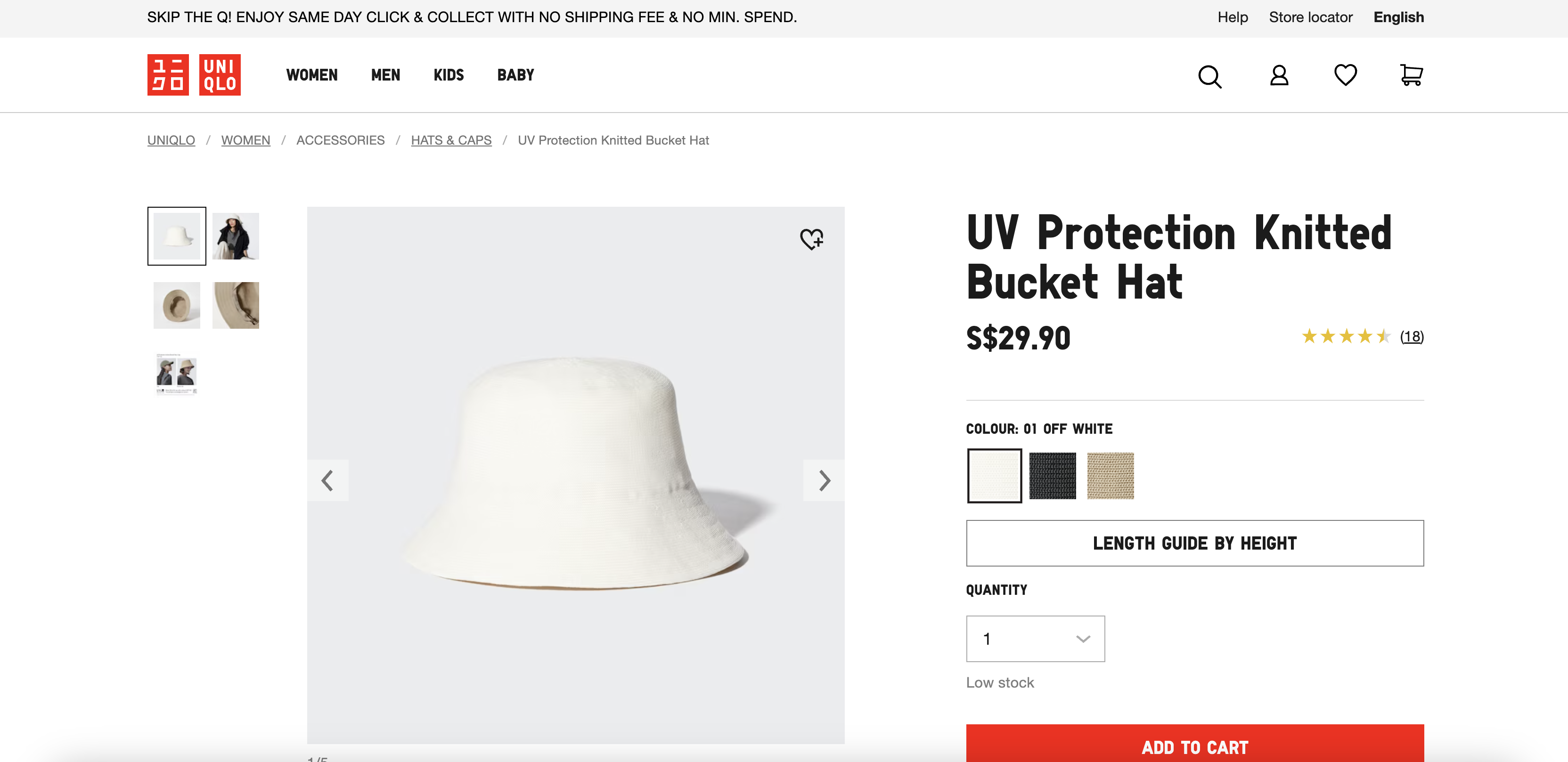 UV Protection Knitted Bucket Hat