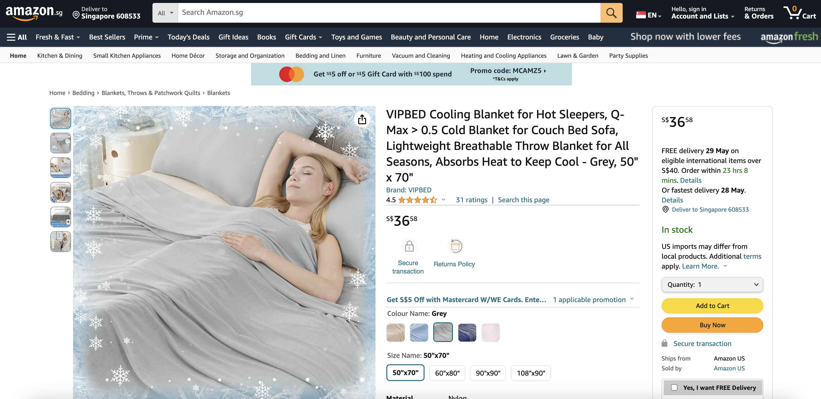 VIPBED Cooling Blanket