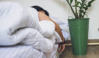 woman asleep in bed