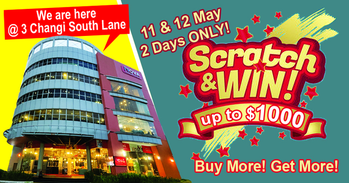 Lobang: Discover unbeatable deals at Nova Furniture Warehouse @ Changi on 11th-12th May only! Scratch and win with every purchase, enjoy buy 1 mattress get 1 free, and trade-in your old furniture for up to $1000. Plus, tentage sale starts from just $1! - 1